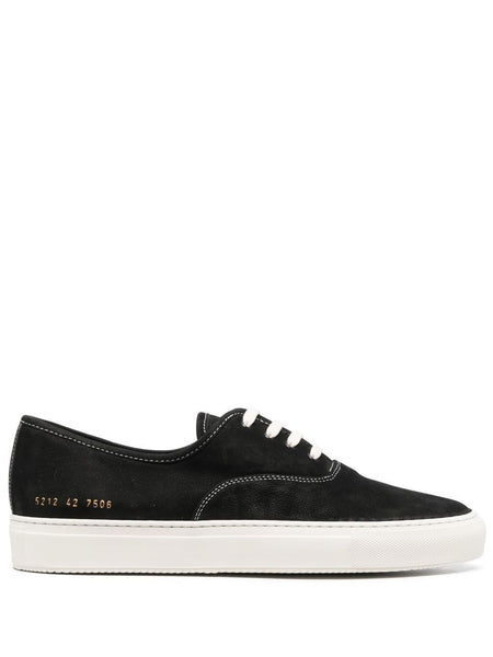 Four Hole Low-Top Leather Sneakers
