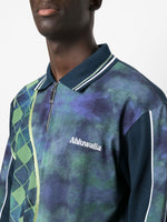 Abstract-Print Polo Shirt