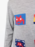 Graphic-Print Fine-Knit Jumper