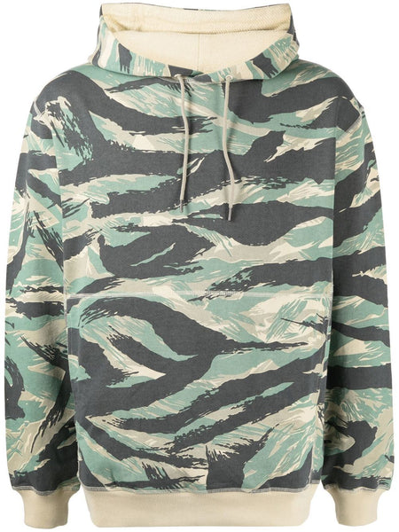 Camouflage-Print Cotton Hoodie