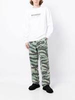 Camouflage-Print Straight-Leg Trousers