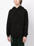 Bat-Print Cotton Hoodie