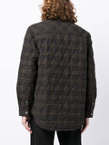 Check-Print Two-Pocket Shirt Jacket