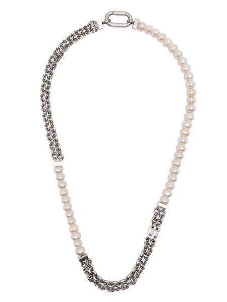 Pearl-Embellished Multi-Chain Necklace