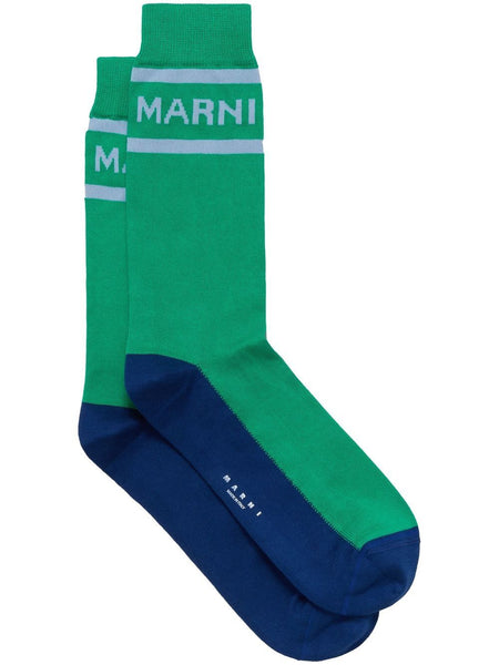 Intarsia-Knit Logo Ankle Socks
