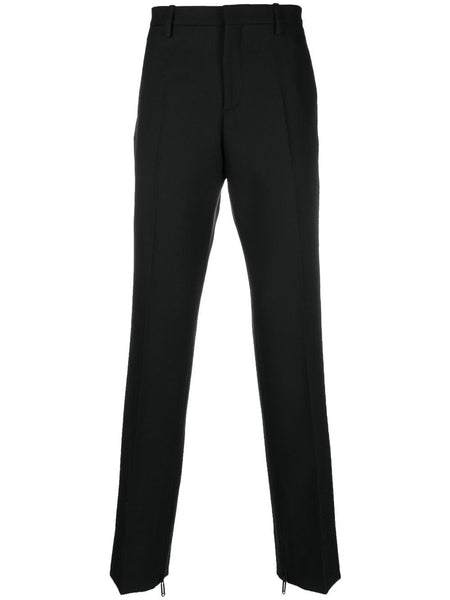 Paperclip-Detail Straight-Leg Trousers