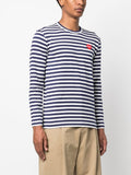 Stripe-Pattern Cotton T-Shirt