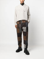 Patchwork Slim Fit Trousers