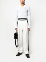 High Waisted Side Stripe Trousers