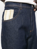 Patch-Detail Wide-Leg Jeans