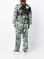 Camouflage-Print Zip-Up Jumpsuit