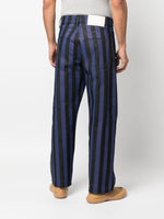 Striped Straight-Leg Trousers