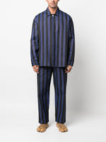 Striped Straight-Leg Trousers