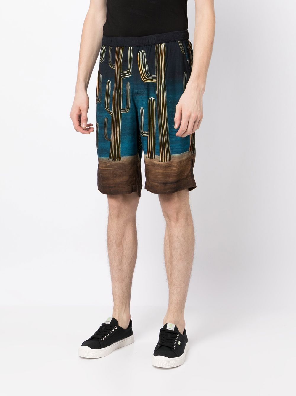 Cactus-Print Bermuda Shorts