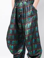 Graphic-Print Tapered-Leg Trousers