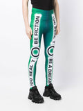 Skeleton Graphic-Print Bike Leggings