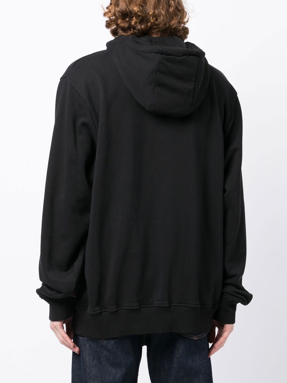 Slogan-Print Long-Sleeve Hoodie