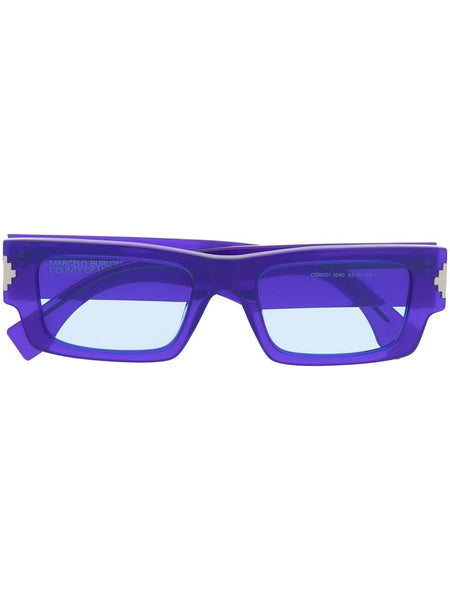 Square-Frame Transparent Sunglasses