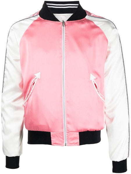 Embroidered Panelled Bomber Jacket