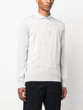 Striped Fine Knit Polo Shirt