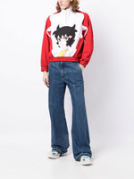 Anime-Print Half-Zip Jumper