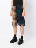 Tartan-Print Wool Shorts