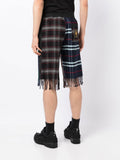 Tartan-Print Wool Shorts