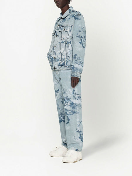 Off white paint sales splatter denim jacket