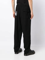 Graphic-Patch Wool Trousers