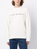 Slogan-Print Cotton Sweatshirt