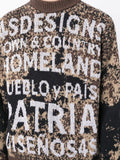 Slogan Intarsia-Knit Sweatshirt