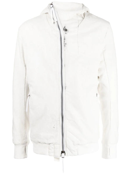 Off-Centre Zip-Up Hooded Jacket