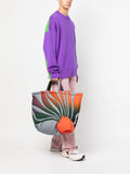 Abstract-Pattern Padded Tote Bag