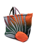 Abstract-Pattern Padded Tote Bag