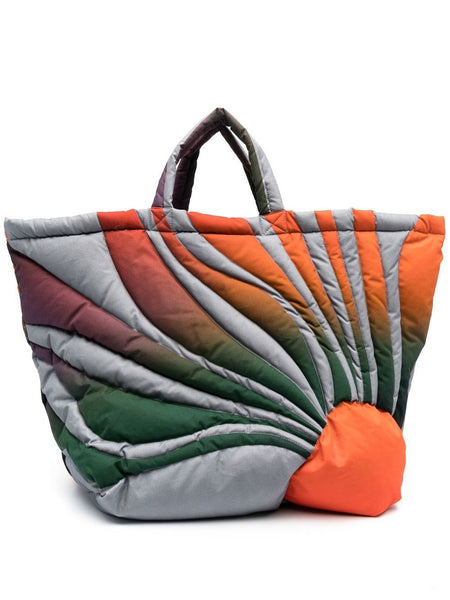 Abstract-Pattern Padded Tote Bag