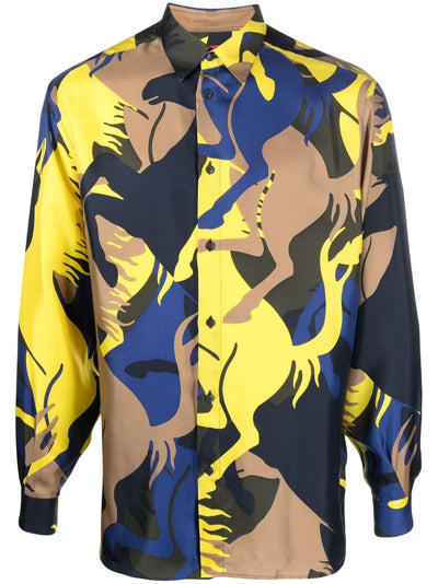 Camouflage Logo-Print Shirt