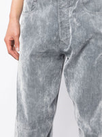 Bleached-Effect Straight-Leg Jeans