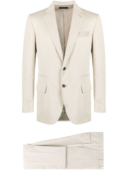 Single-Breasted Cotton-Cashmere Suit