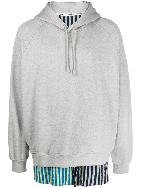 Shirt-Hem Cotton Hoodie