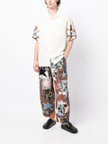Patchwork Wide Leg Trousers