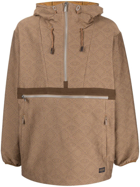 Geometric Pattern Half-Zipped Jacket