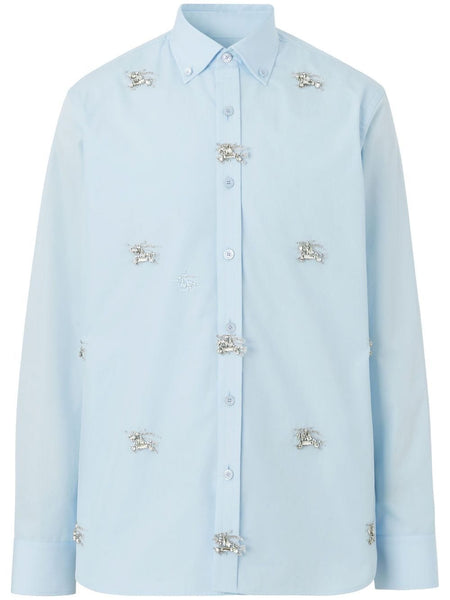 Crystal-Embellished Cotton Shirt