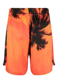 Palm-Tree Print Swim Shorts