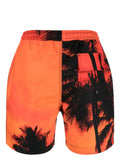 Palm-Tree Print Swim Shorts