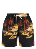 Graphic-Print Swim Shorts