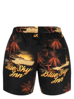 Graphic-Print Swim Shorts