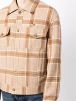 Plaid-Check Print Shirt Jacket