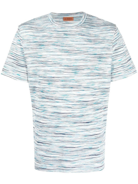 Stripe-Print Short-Sleeved T-Shirt