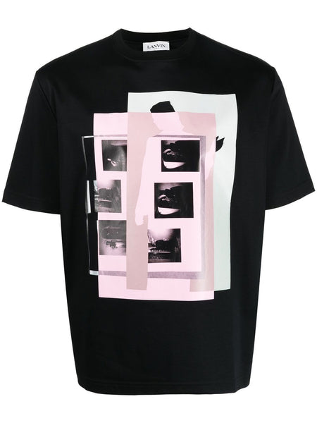 Layered-Print Short-Sleevet-Shirt