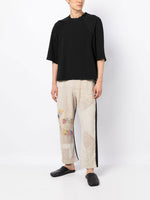 Patchwork-Detail Two-Tone Trousers